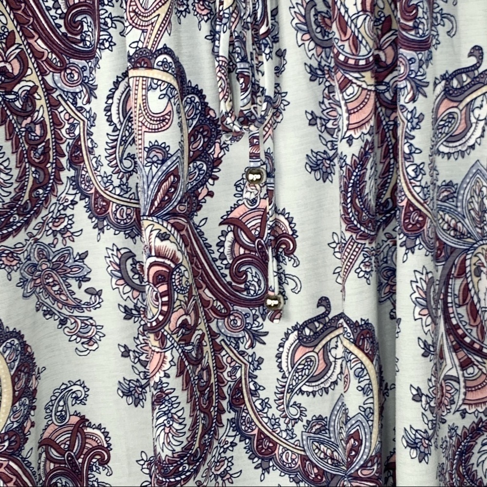 𝅺nwot-naif Boho Loose Fit Flair Sleeve Print Top SM - Picture 6 of 16